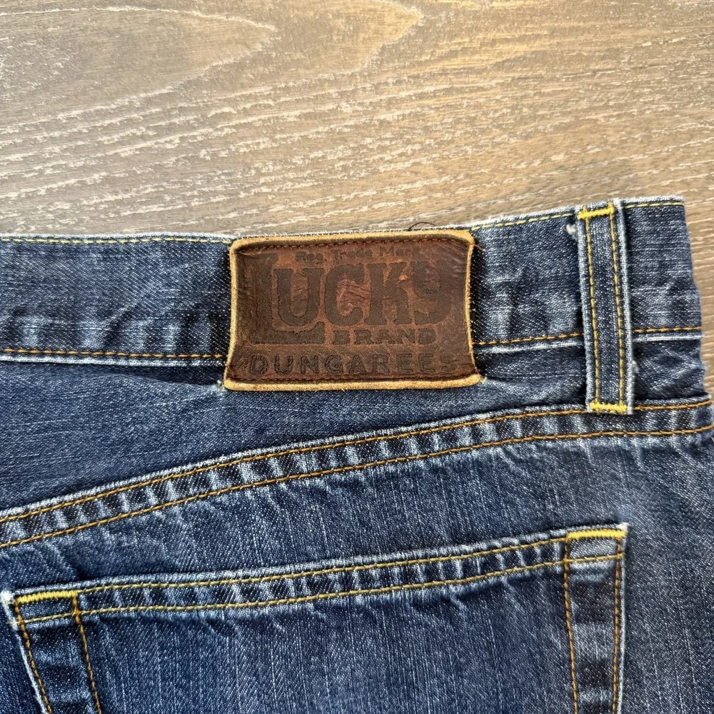 Vintage Y2K Lucky Brand Dungarees Jeans Baggy 38x31 Made In USA Gene Montesano